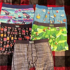 5 pair Saxx boxer briefs